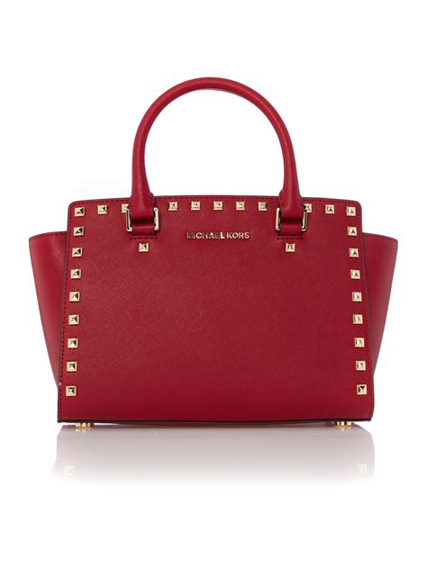 michael kors dark red handbag|michael kors red purse outlet.